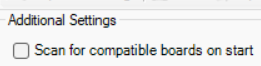 Scan for compatibl boards onstart