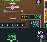 FSS E-Jets PFD showing Baro Mins